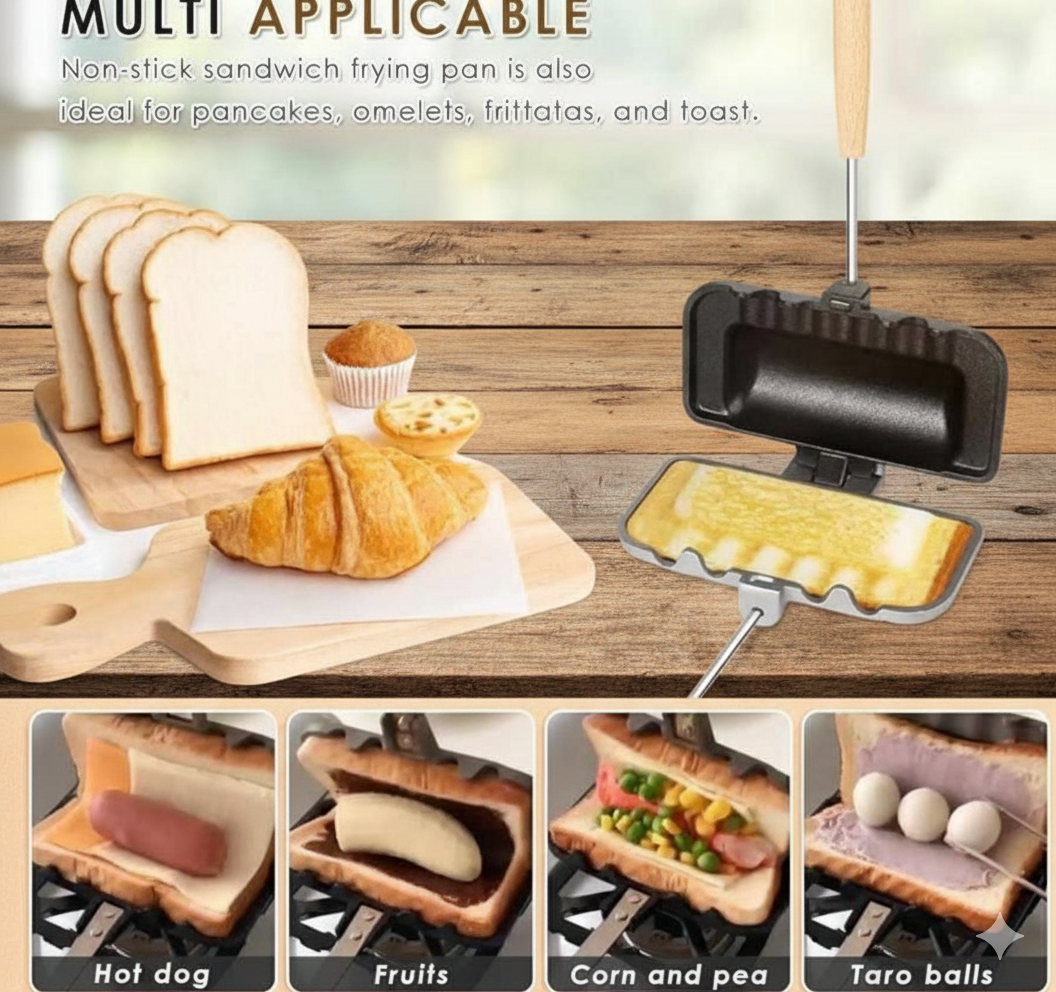 Non Stick Double Sandwich Frying Pan