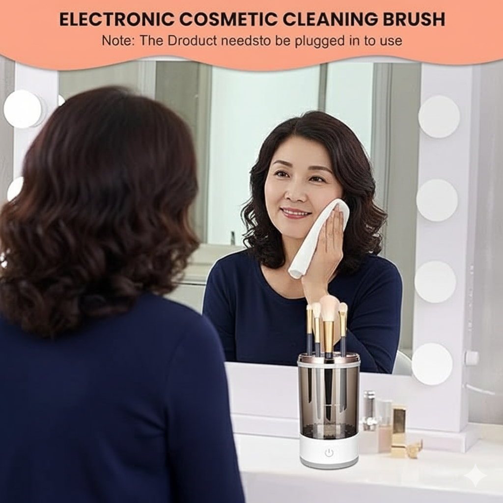 Automatic Makeup Brush Cleaner