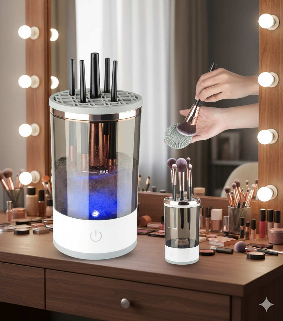 Automatic Makeup Brush Cleaner