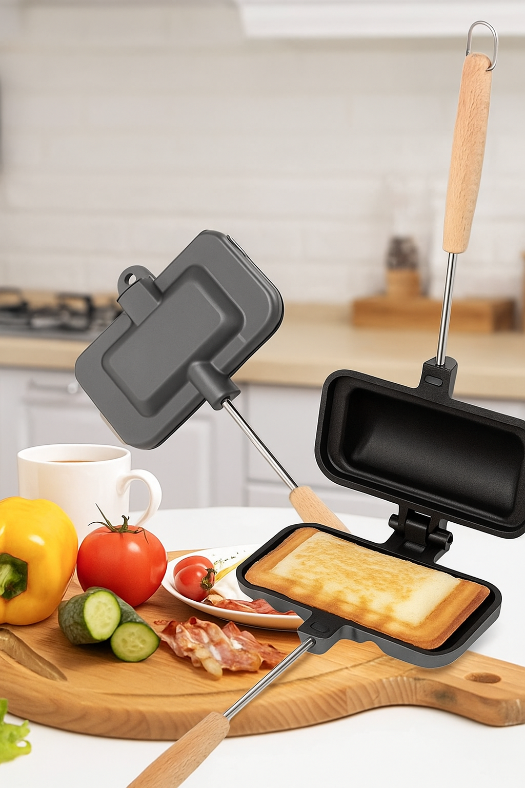 Non Stick Double Sandwich Frying Pan