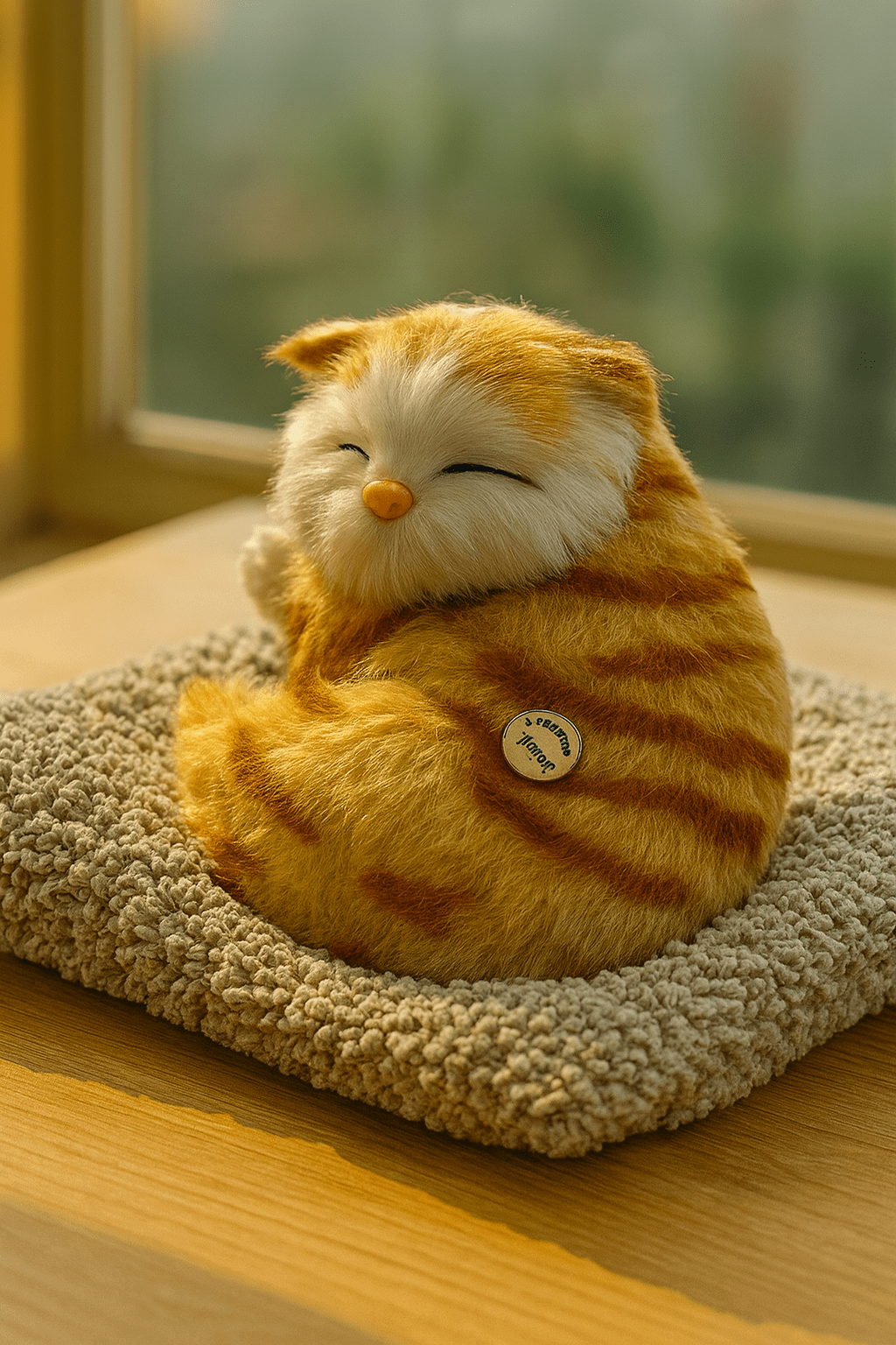 Sleeping Cat Push Toy with Sound For Kids