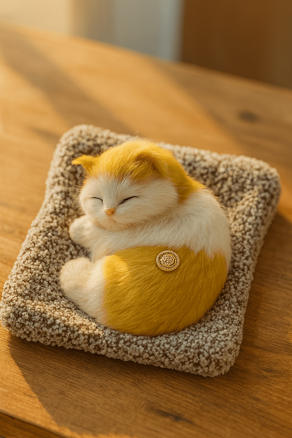 Sleeping Cat Push Toy with Sound For Kids