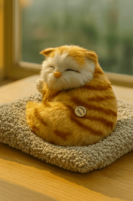 Sleeping Cat Push Toy with Sound For Kids