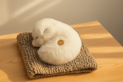 Sleeping Cat Push Toy with Sound For Kids